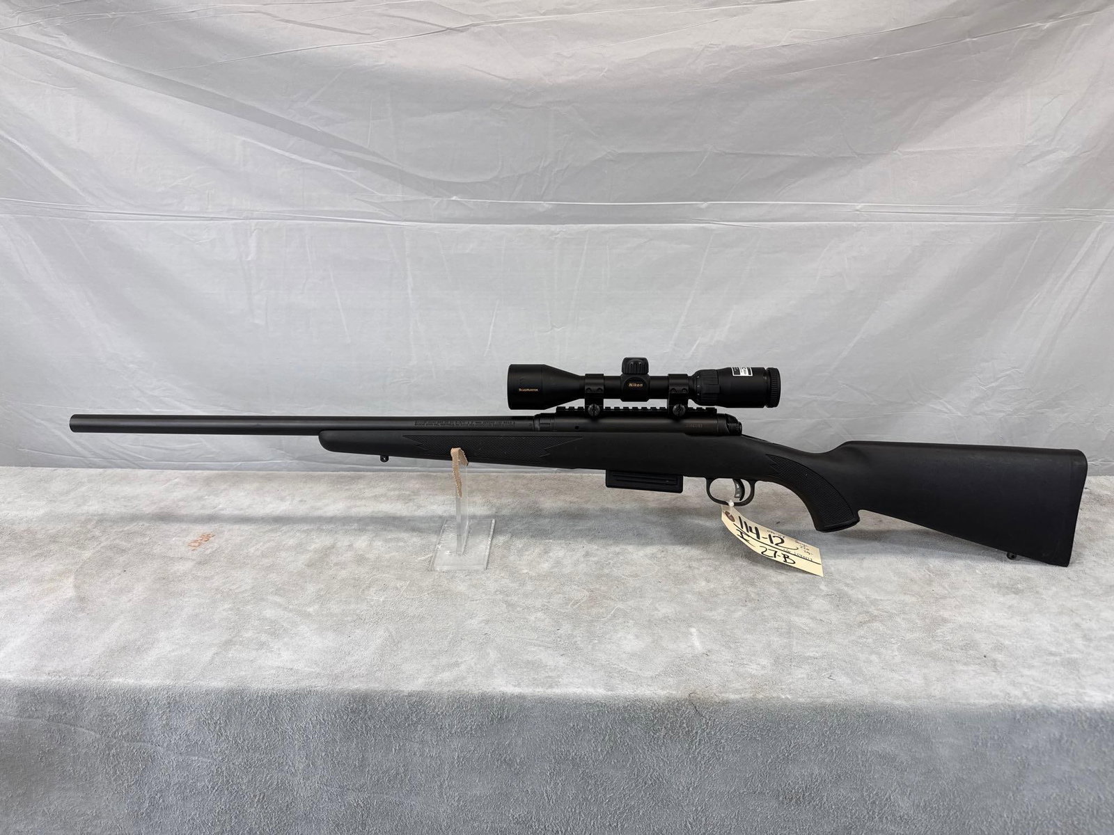 Savage 220 20 gauge Bolt Action Shotgun: 114.12 used like new 20 inch barrel good rifling and shinny bore 3 in cyl choke black synthetic stock detachable magazine with scope sn J540513
