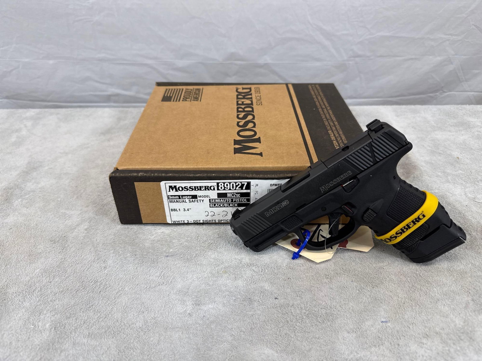 Mossberg MC2SC 9mm Semi Auto Pistol: 114.17 New in box 3.4 inch barrel optic ready come with 2 magazines manual safety sn 005680MA