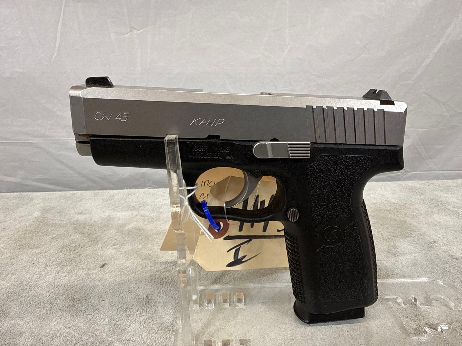 Kahr Arms CW45 .45 ACP Semi Auto Pistol: 114.30 used good rifling shinny bore 3.5 inch barrel comes barrel comes with 3 mags