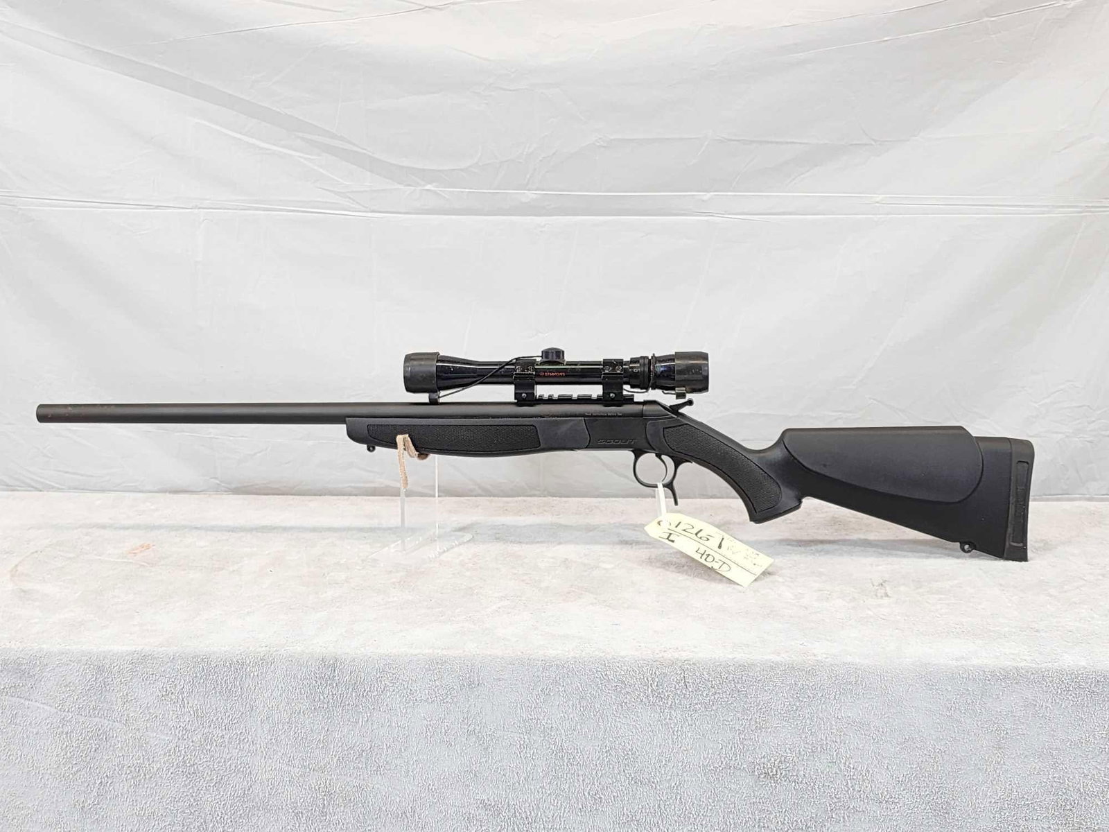 CVA Scout 45-70 Govt Single Shot Rifle: 126.1 Solid gun 26" barrel shiny bore good rifling with Simmons scope SN 61-06-025231-22