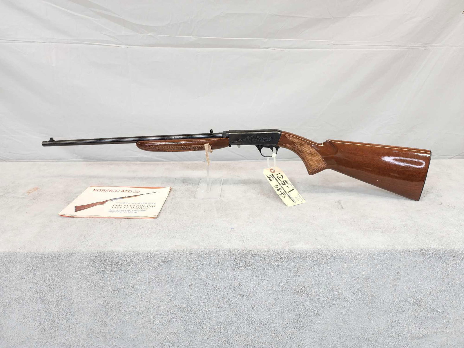 Interarms / Norinco Model ATD22 .22 Semi Auto Rifle: 125.1 Browning clone nice clean gun stock feed bottom eject 19" barrel shiny bore good rifling SN 322389