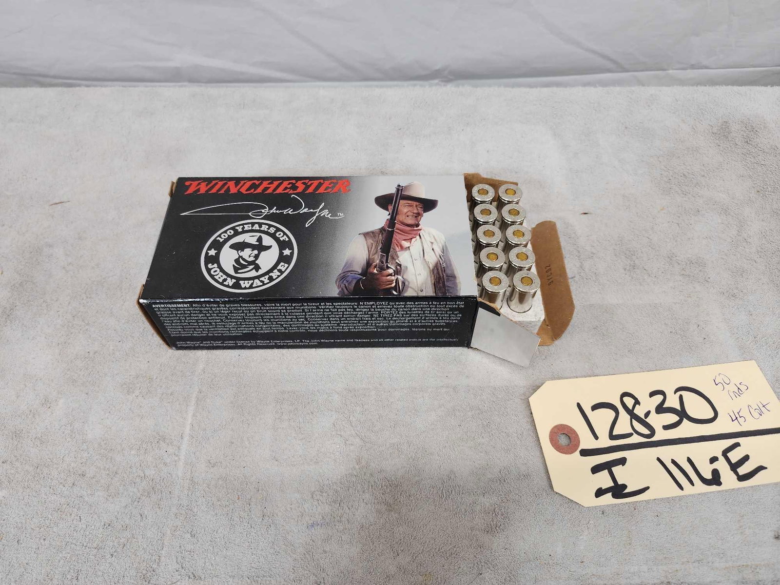 50 Rounds Of 45 Colt Winchester John Wayne Commemorative Ammunition: 128.3