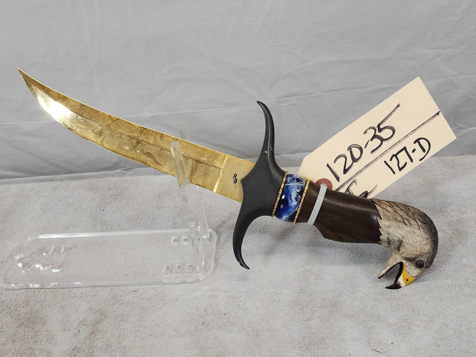 Eagle Handle Dagger: 120.35 Great look 8" blade with makers mark