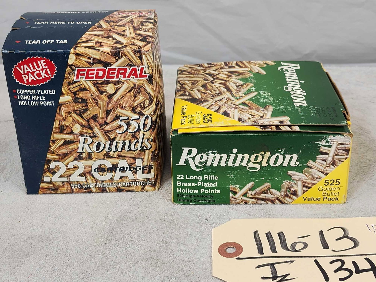 1075 Rounds Of .22 Ammunition: 116.13 Remington Federal