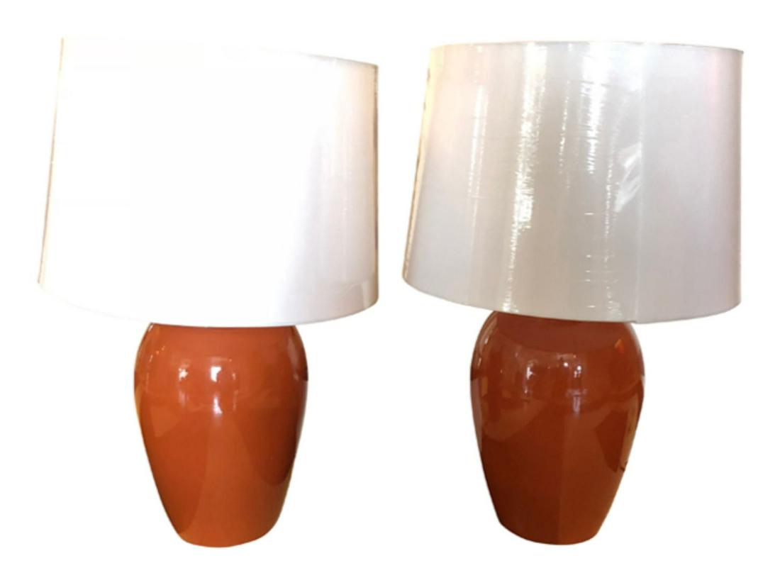 Orange Ceramic Lamps (1 of 4)