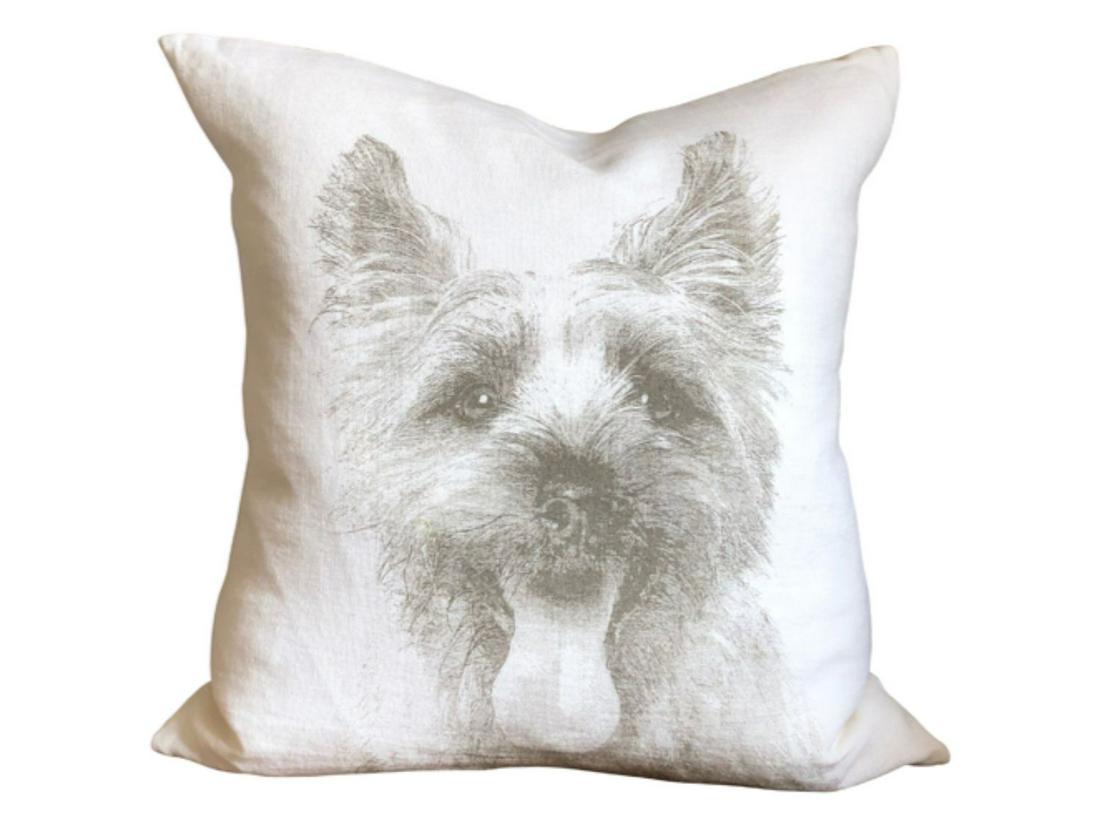 Pine Cone Hill Terrier White Decorative Pillow (1 of 3)