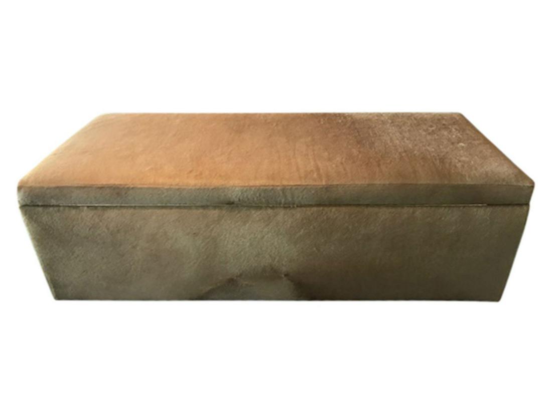 Custom Pony Hide Storage Ottoman (1 of 5)