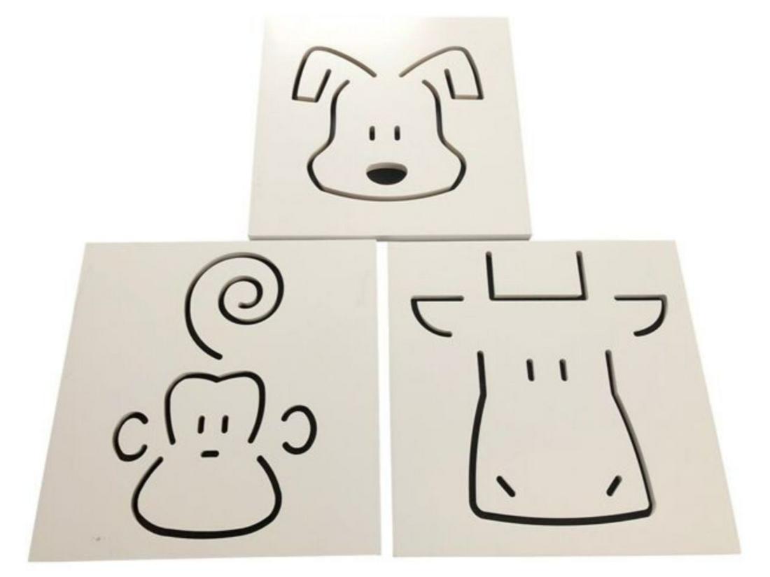 Set of 3 Animal Wall Hangings (1 of 5)