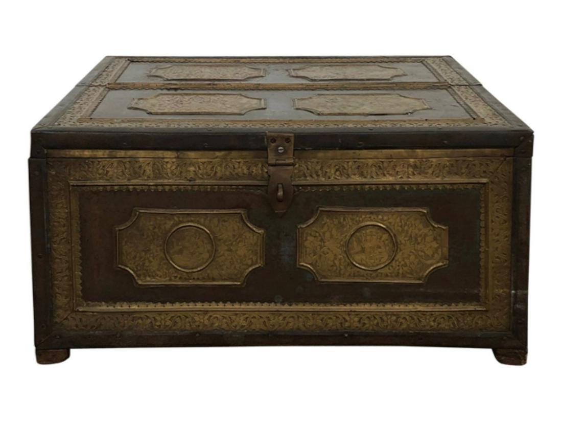 Antique Indian Chest with Engraved Detail (1 of 7)