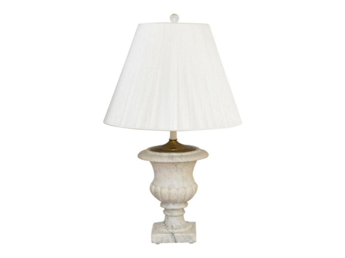 Alabaster Urn Table Lamp with String Shade (1 of 8)