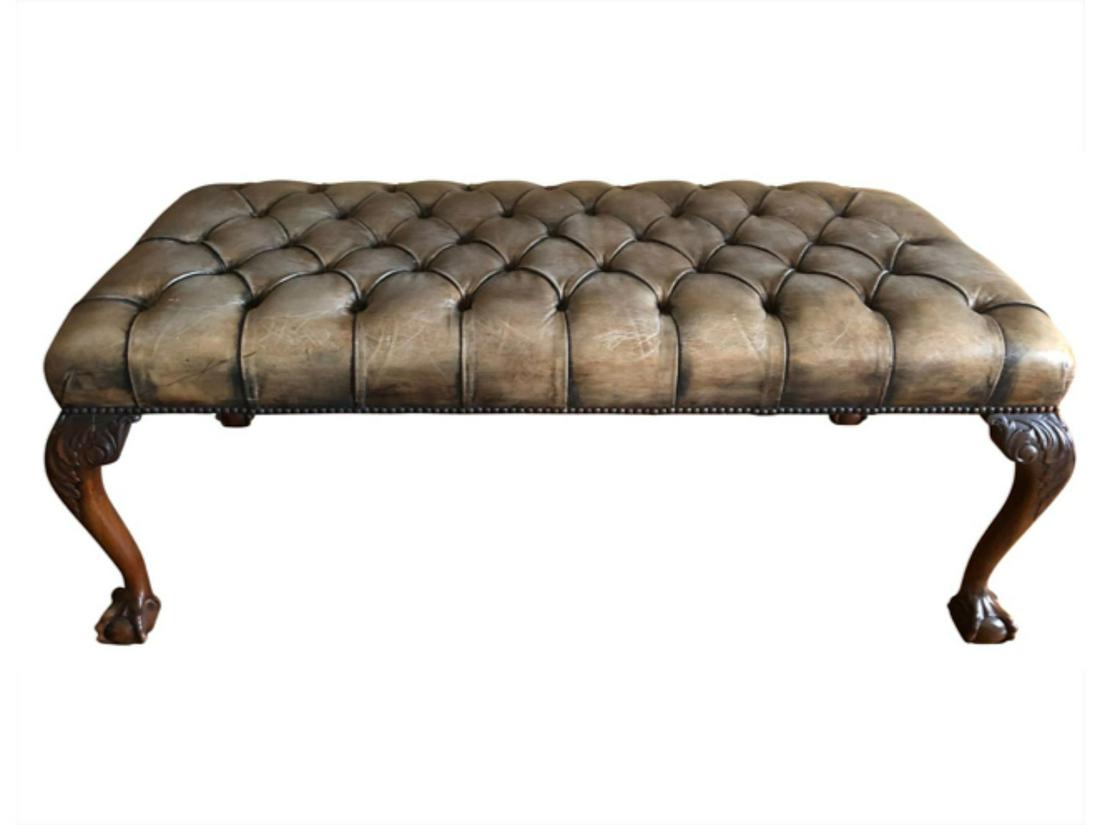 Tufted Leather Bench with Nailhead Detail (1 of 7)