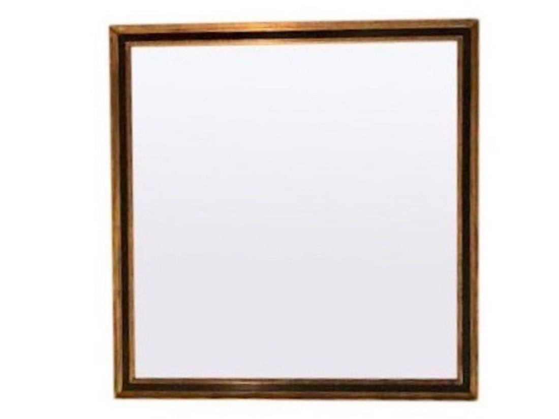Black & Gold Square Frame Wall Mirror (1 of 3)
