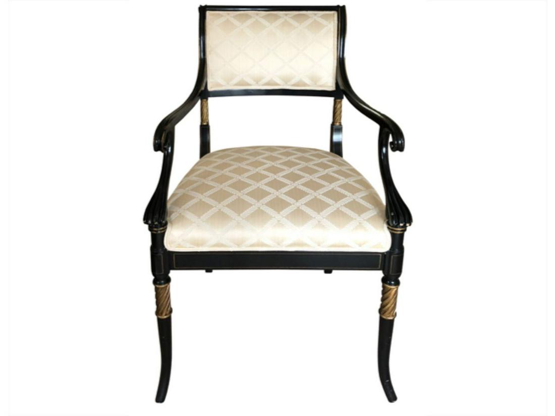 Regency Style Carved Beechwood Armchair (1 of 9)