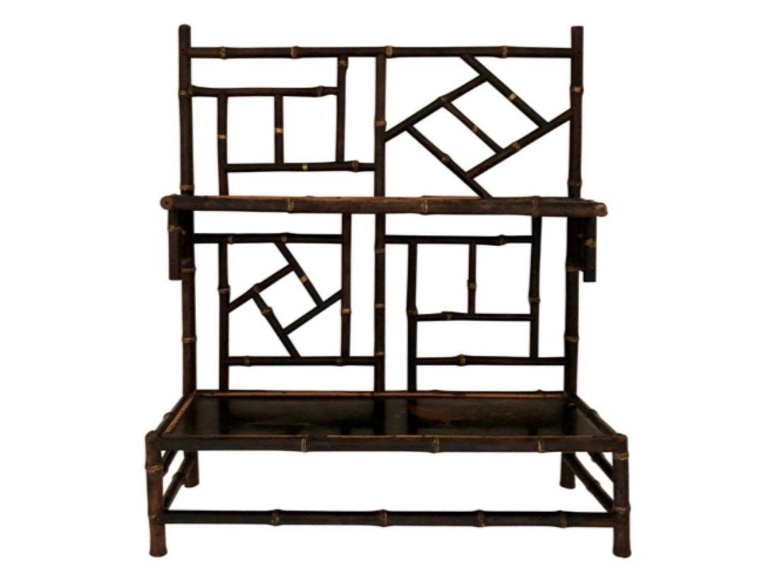English Bamboo Chinoiserie Wall Shelf (1 of 4)