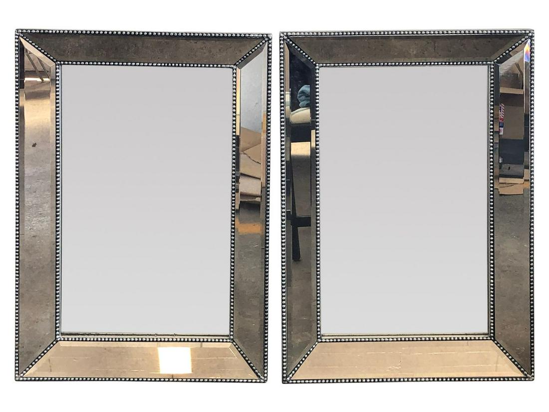 Bassett Beaded Wall Mirrors, Pair (1 of 6)