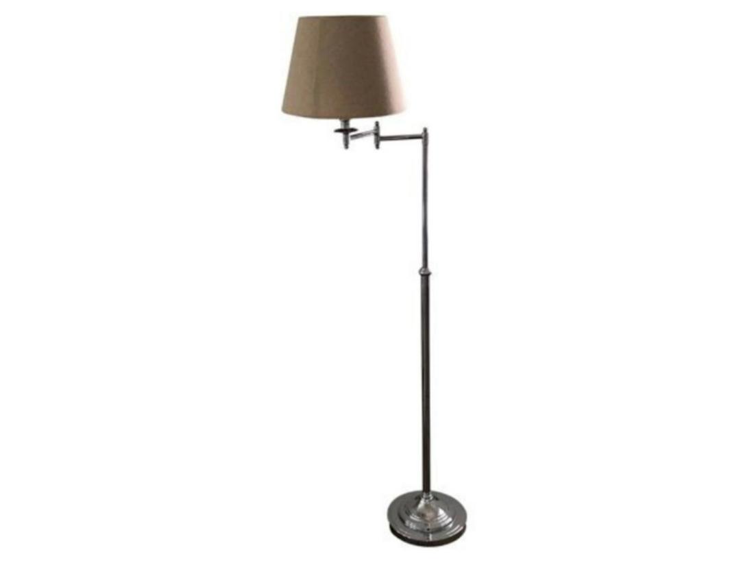 Polished Nickel Swing Arm Floor Lamp (1 of 5)