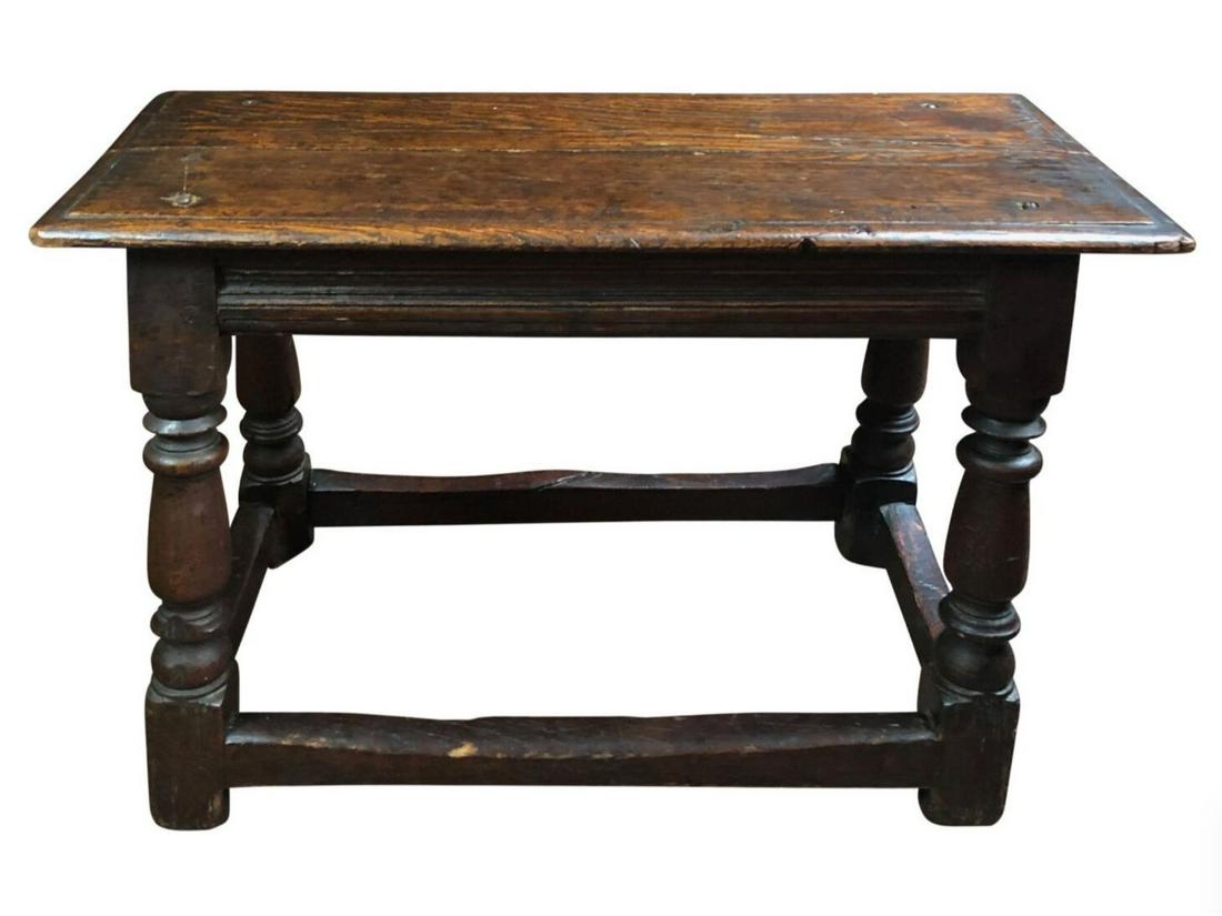 18th Century Country English Oak Joint Stool (1 of 9)
