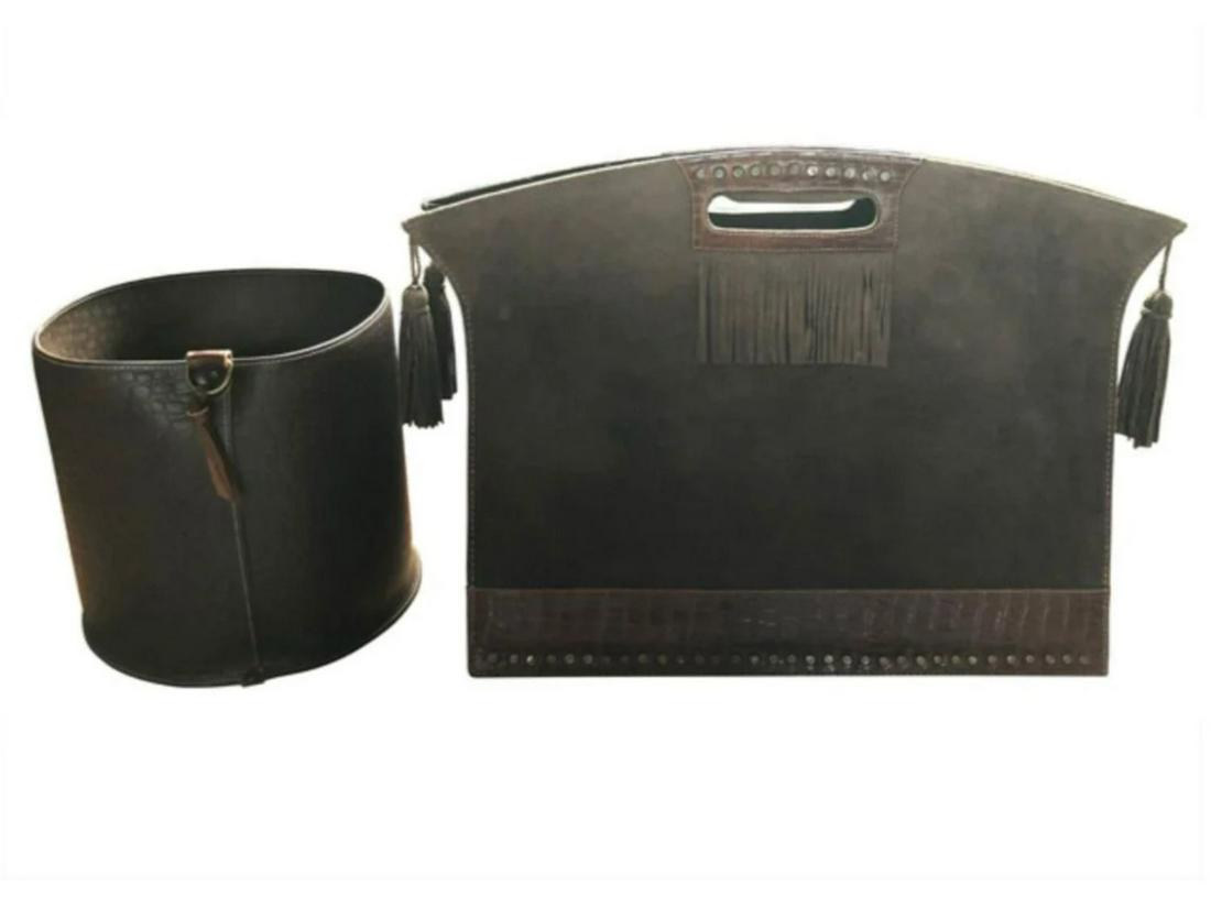 Stetson Genuine Leather Portfolio Case and Waste Basket (1 of 7)