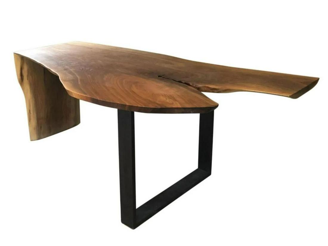 Custom Designed Live Edge Waterfall Desk (1 of 7)