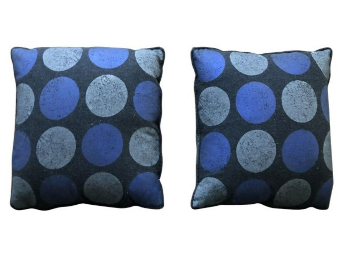 Blue Dot Pillows, Pair (1 of 3)