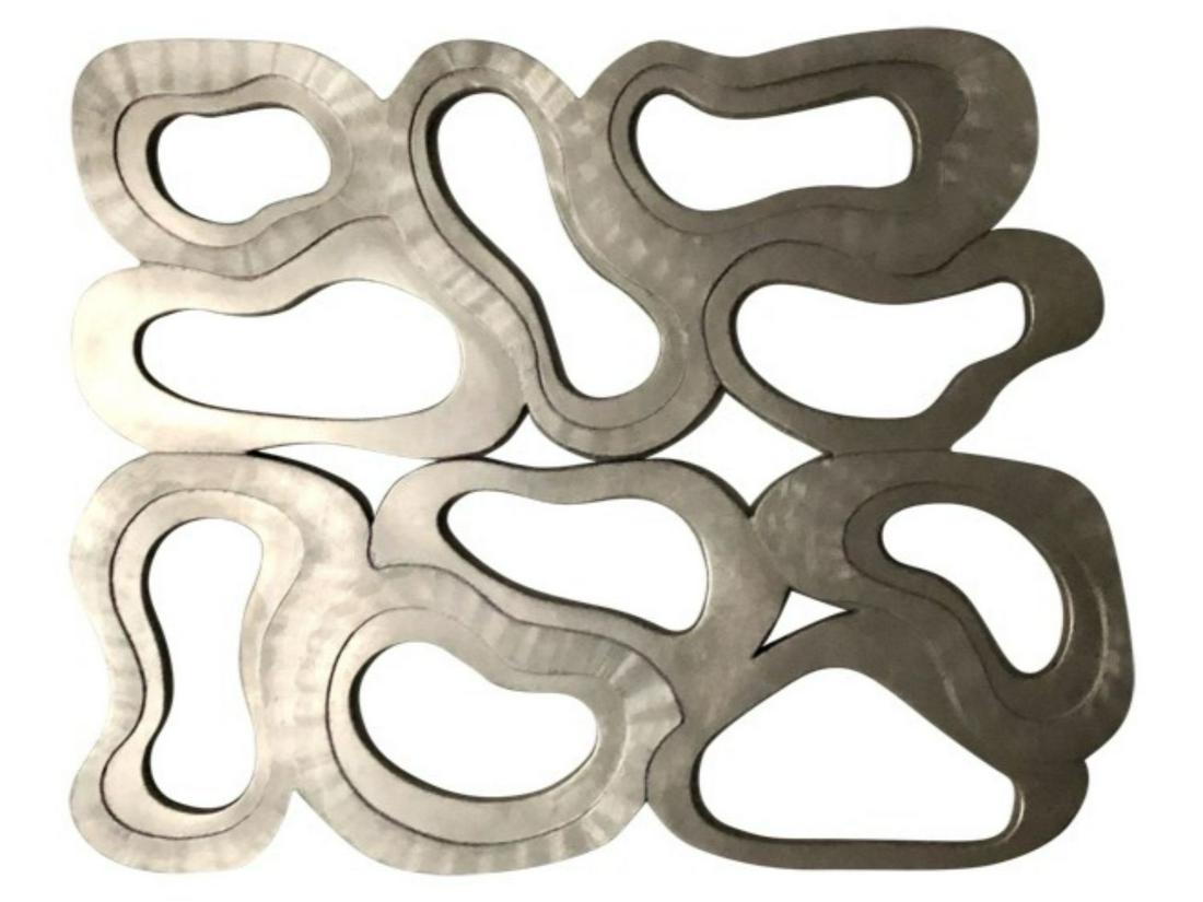 Abstract Metallic Wall Sculpture: Abstract Metallic Wall Sculpture