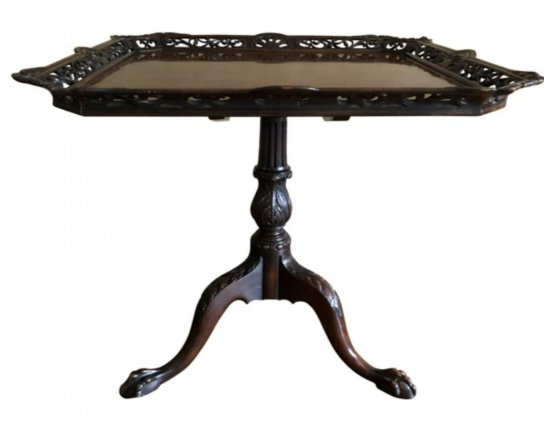 Chippendale Style Tilt-Top Tea Table (1 of 1)