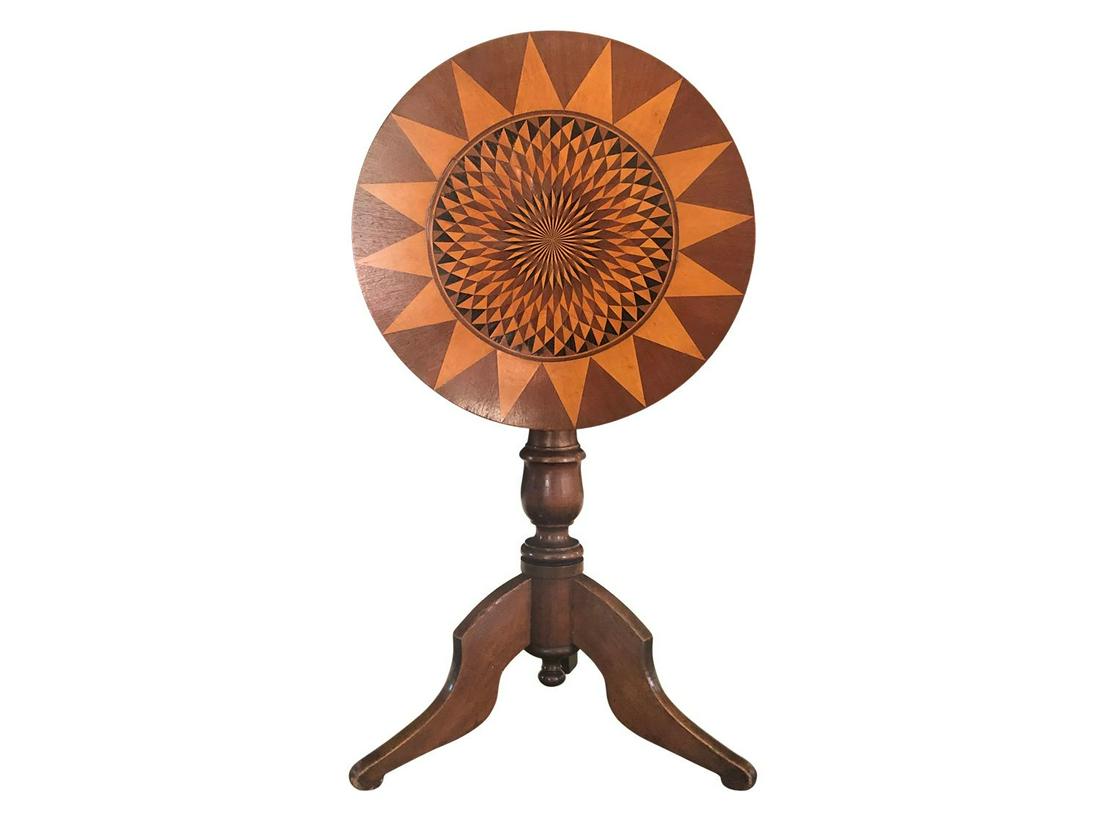 Antique Parquetry Inlaid Tilt Top Table (1 of 6)