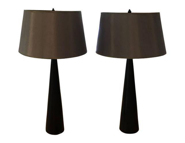 Black Table Lamps, Pair (1 of 3)