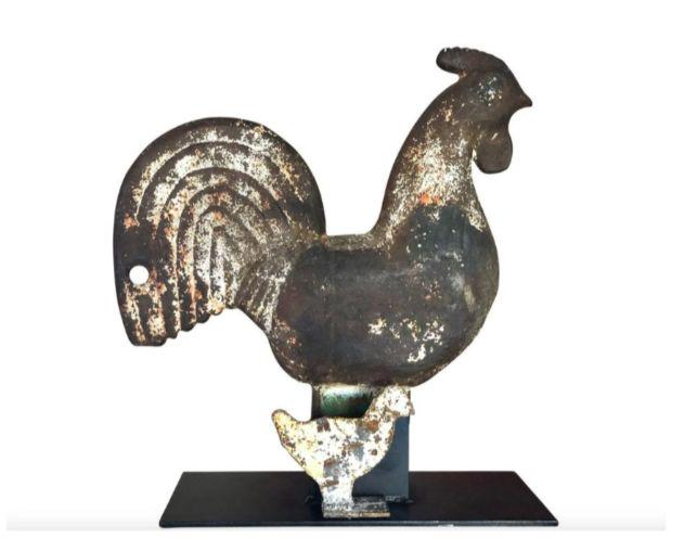 Antique Iron Rooster Windmill Weight (1 of 7)