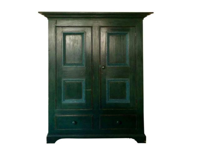 Antique Green Painted Wardrobe (1 of 6)