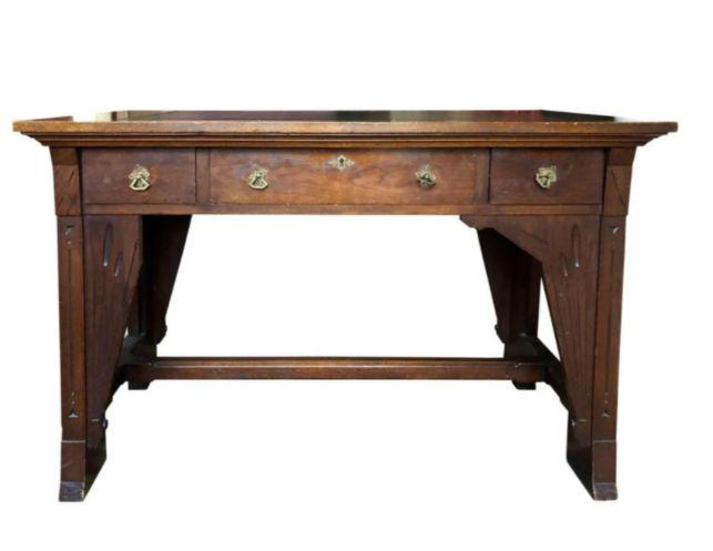 Leather Topped Writing Table (1 of 7)