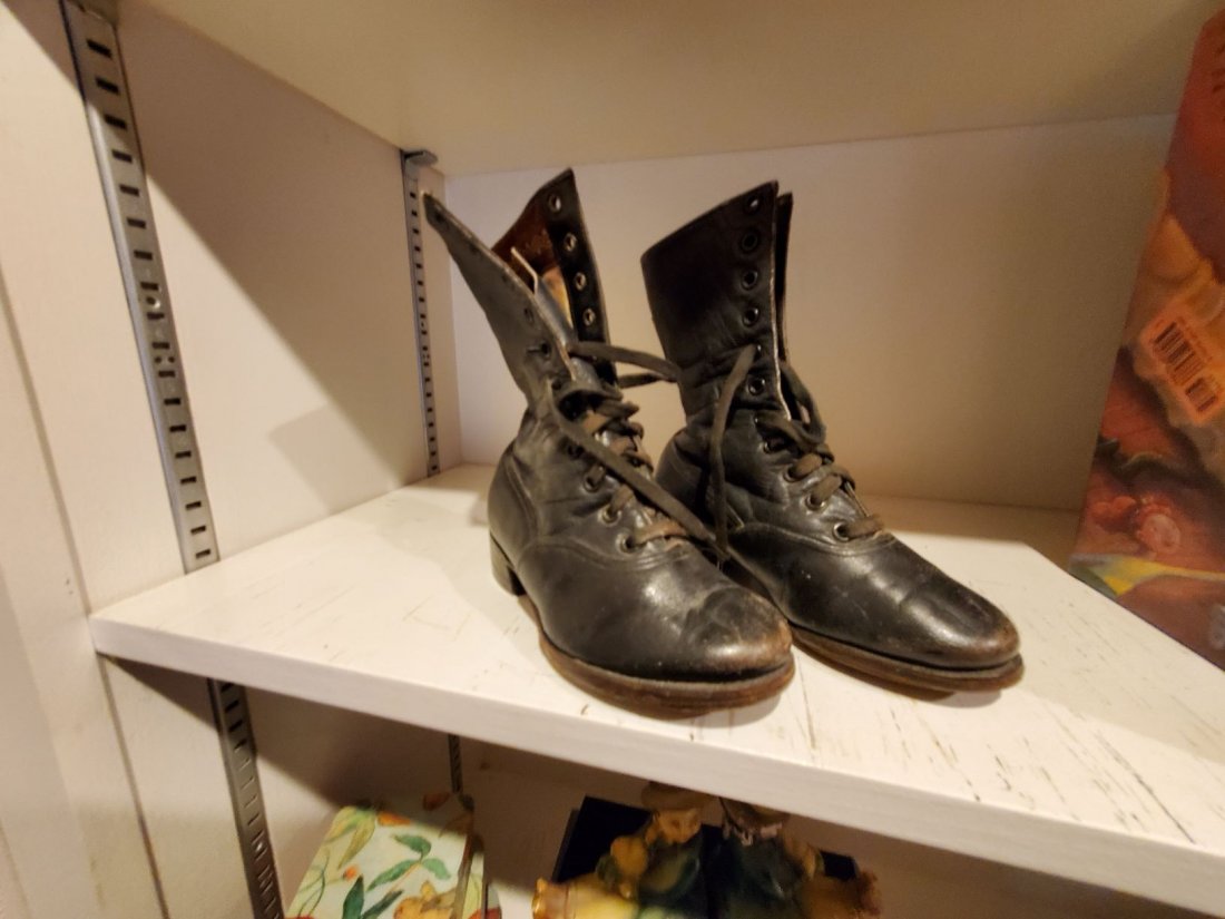 Antique leather boots (1 of 3)