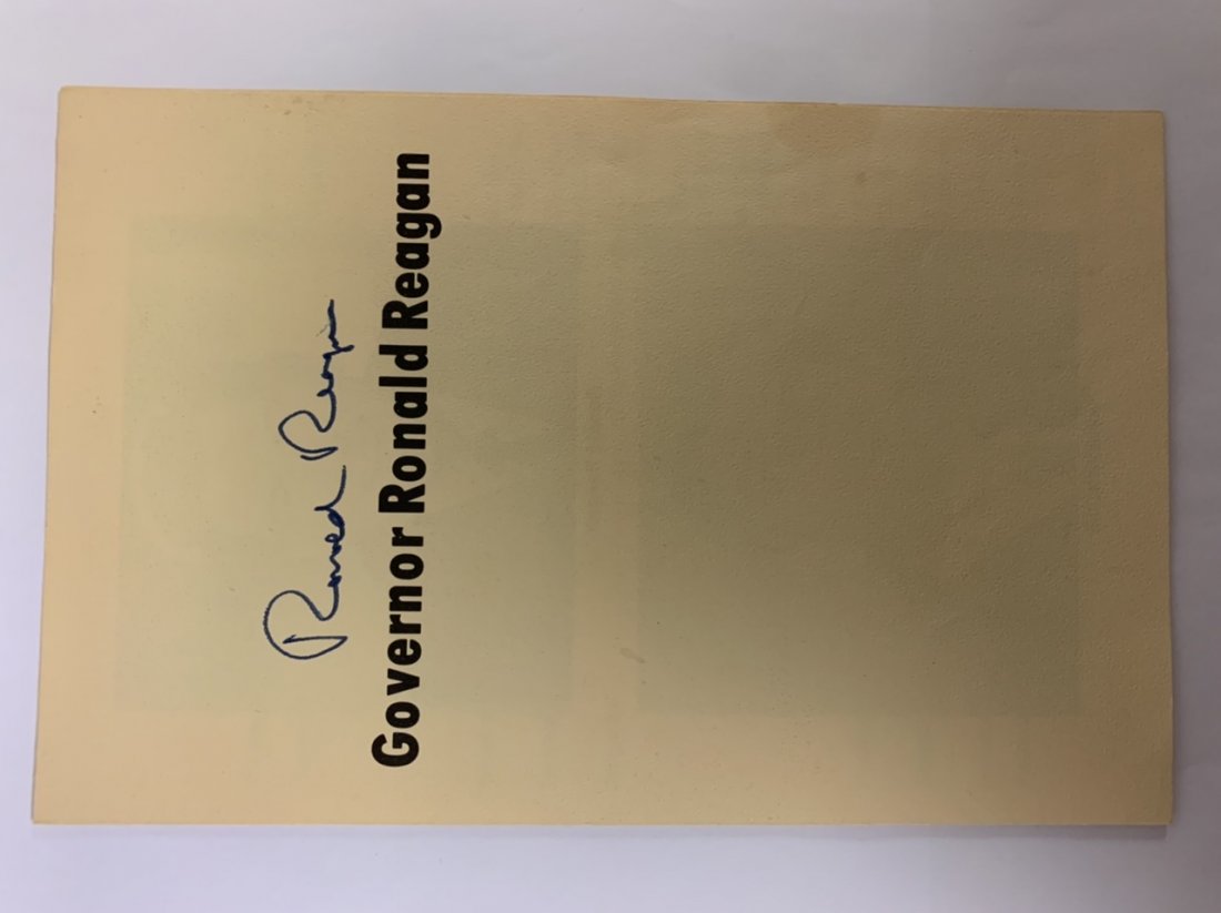 Ronald Reagan Signed Governor’s Pamphlet- JSA (1 of 2)