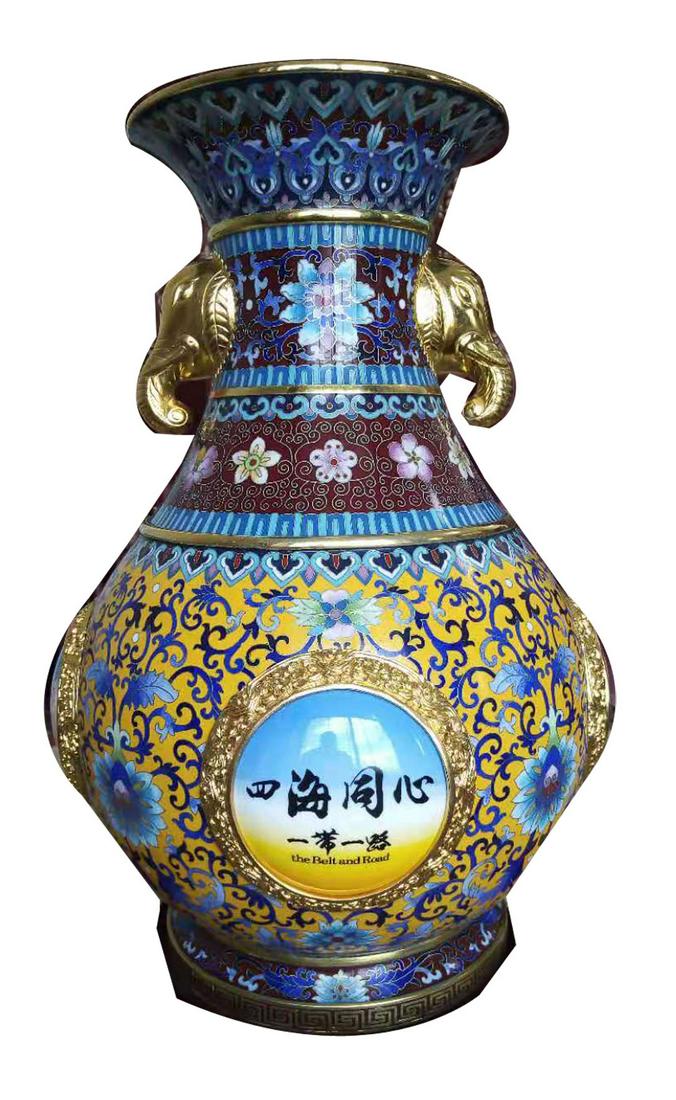 A CLOISONNE VASE (1 of 3)