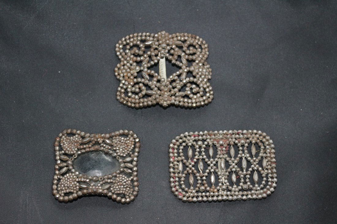 3 Antique French Shoe Buckles (1 of 6)
