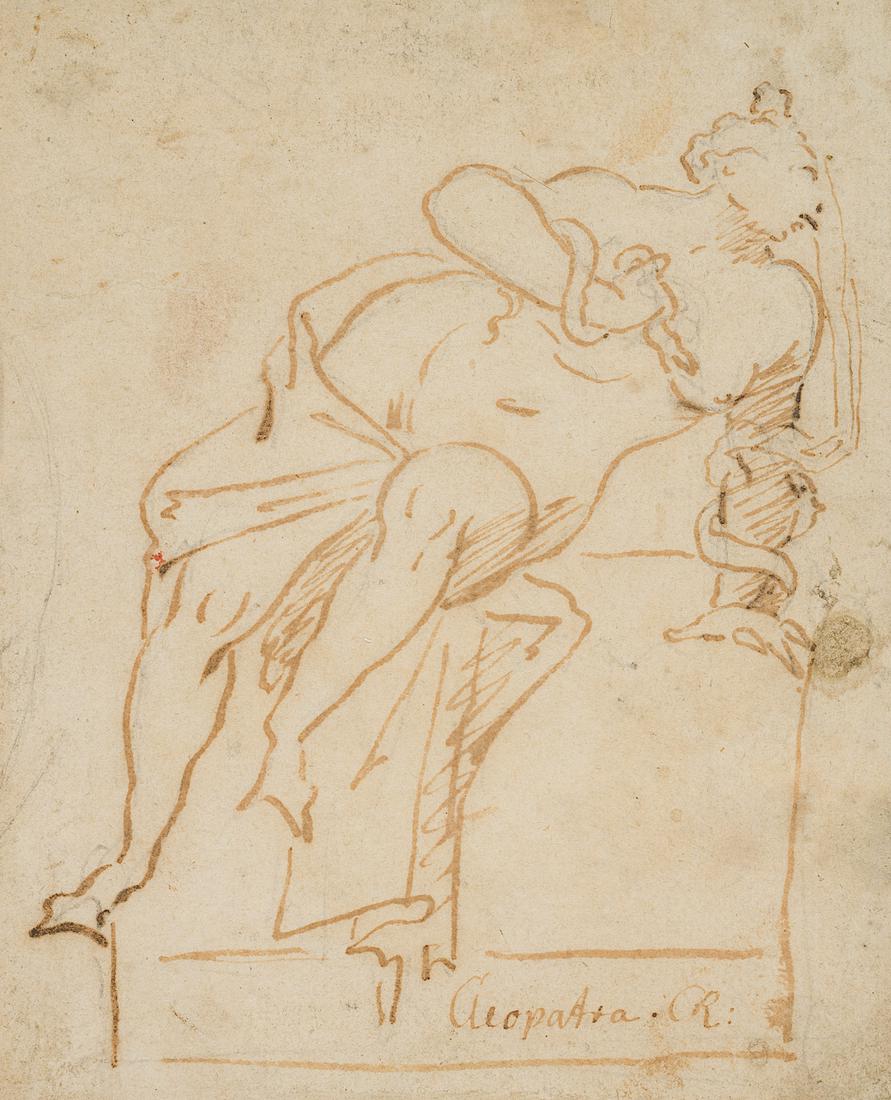 Study, Suicide of Cleopatra by snakes, 18th c. (1 of 5)