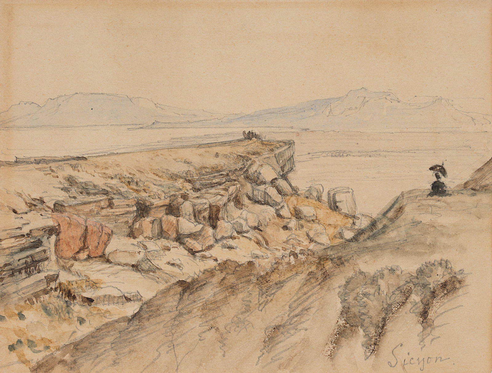 Lady in the mountains of Sieyon, Greece, 19th c. (1 of 4)