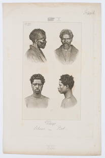 H.BÜRKNER(*1818), People in Africa, c. 1867,: Hugo Bürkner (1818 Dessau - 1897 Dresden), In collaboration with Ludwig Friedrich (1827-1916) and Robert C. Petzsch (1827-1895): 22 proof impressions for ethnographic book, People in Africa, c. 1