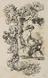 Androgynous faun in rocaille frame, 18th century,