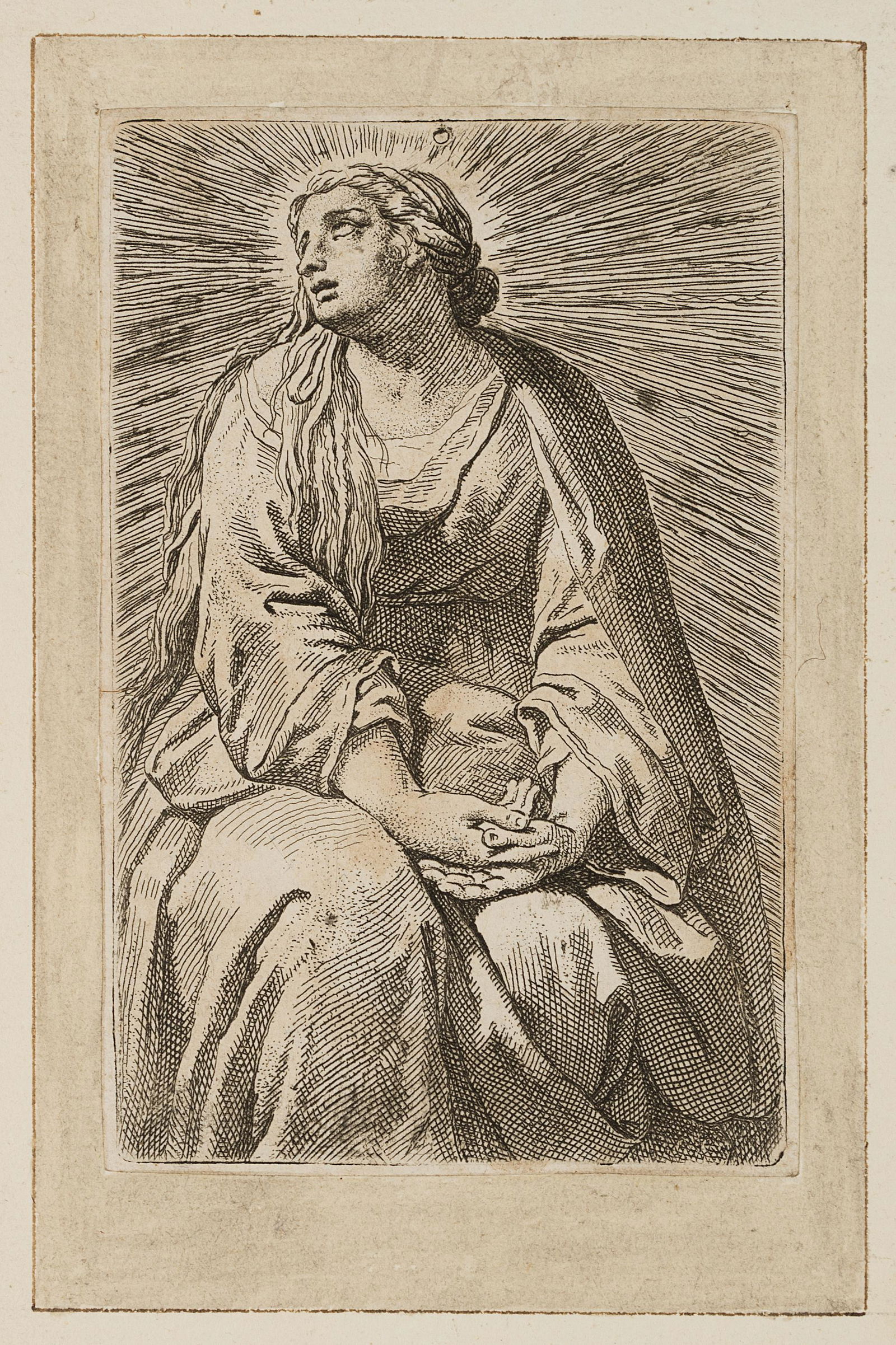 The repentant Mary Magdalene, 17th century, Etching (1 of 3)