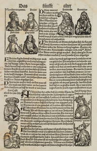 H. SCHEDEL (1440-1514), The Fifth Age Roman ruler, 1496, Woodcut: Hartmann Schedel (1440 Nuremberg - 1514 ibid.): The fifth age The fifth age with Roman rulers Illustrated double page, 1496, WoodcutTechnique: Woodcut on PaperDate: 1496Description: Sheet from