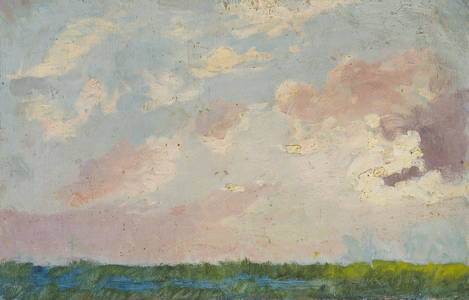 O. POTTHAST VON MINDEN (*1869), Cloud study, around 1900, Oil