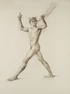 C. WALTHER (1880-1956), Hermes, Charcoal