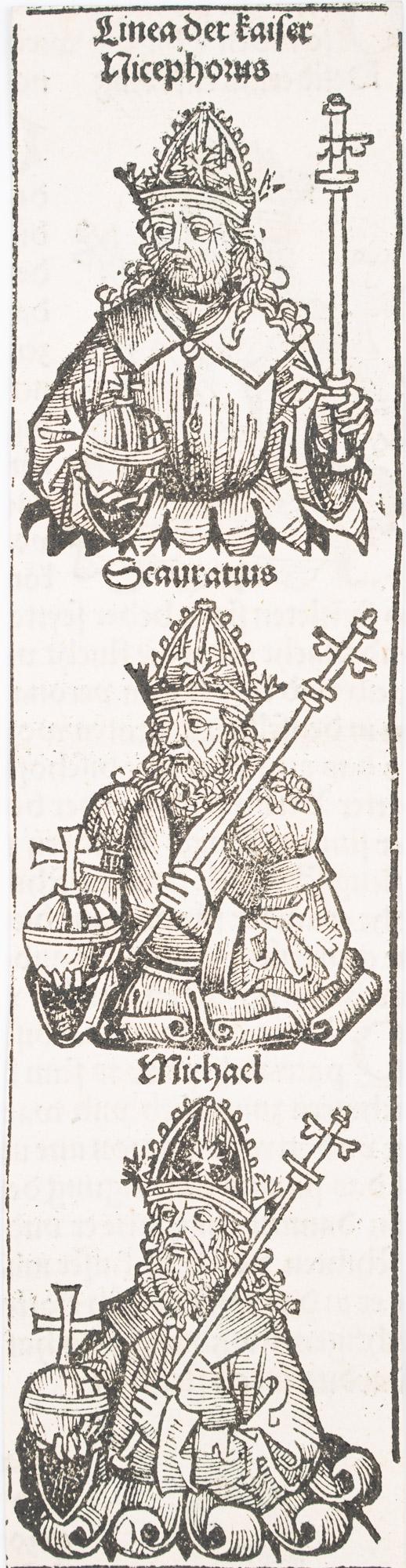 H. SCHEDEL (1440-1514), Kings from Schedel's World Chronicle, around 1493, (1 of 4)