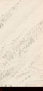 L. PRIMAVESI (*1871), Cathedral of Our Lady in Antwerp, around 1899, Pencil: Leo Primavesi (1871 Cologne - after 1937 ): Cathedral of Our Lady in Antwerp Tower of the church in Brabant Gothic style, c. 1899, Pencil Technique: Pencil on Paper Inscription: At the lower part insc