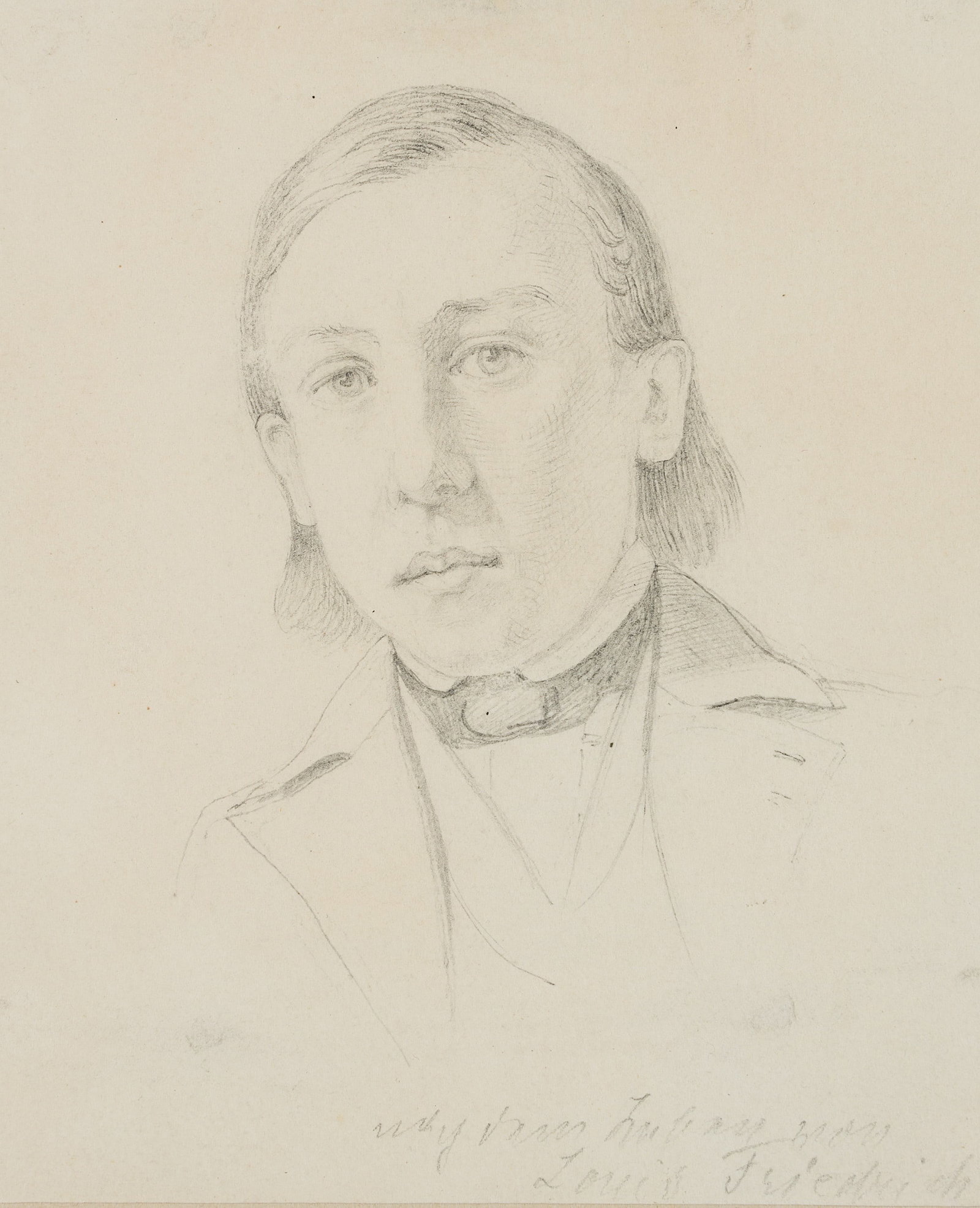 L. FRIEDRICH (*1827), Hermann Thaeter, the chemist, around 1854, Pencil (1 of 4)
