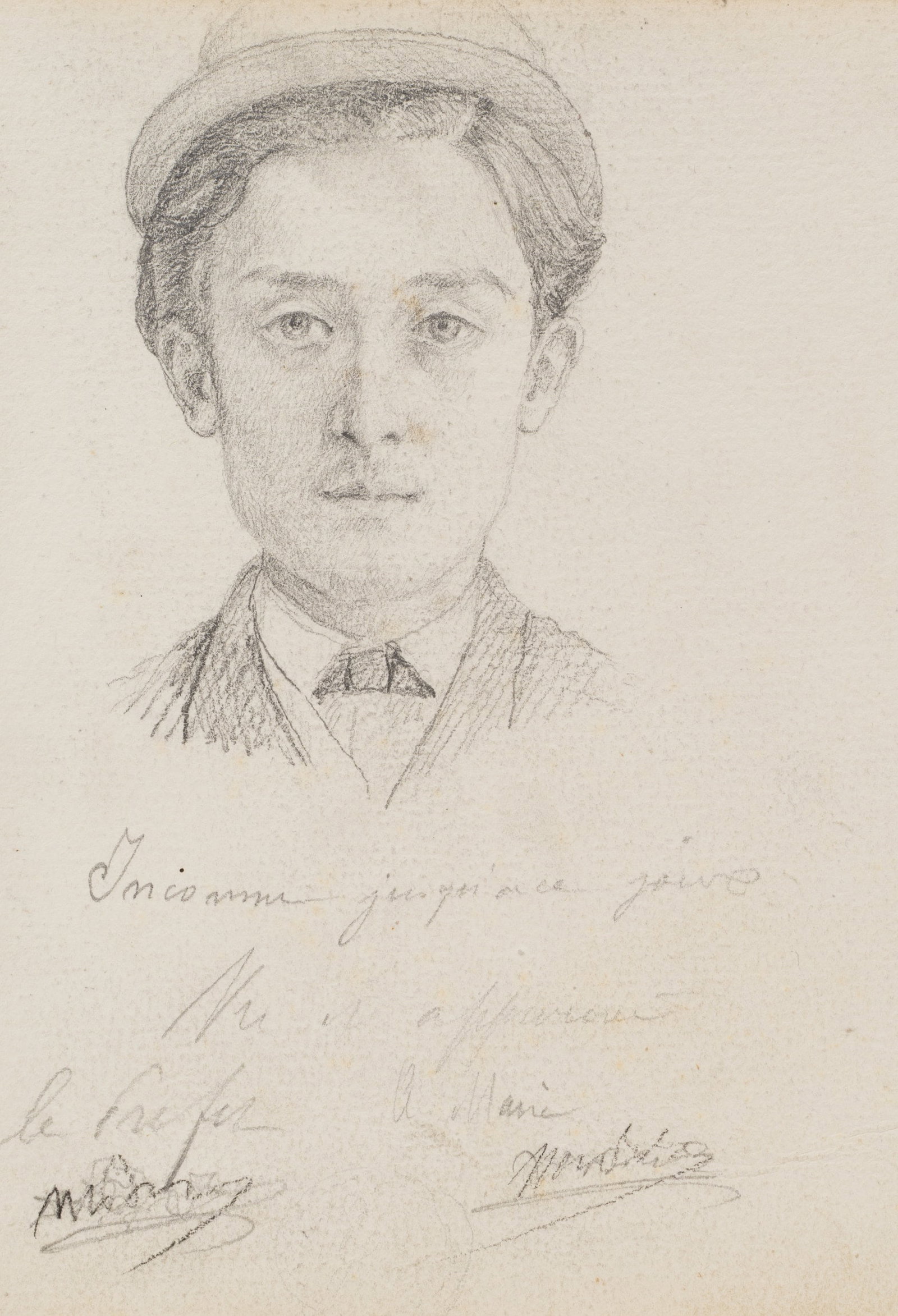 GANJEAN (19th), Portrait of a young man, around 1868, Pencil (1 of 5)