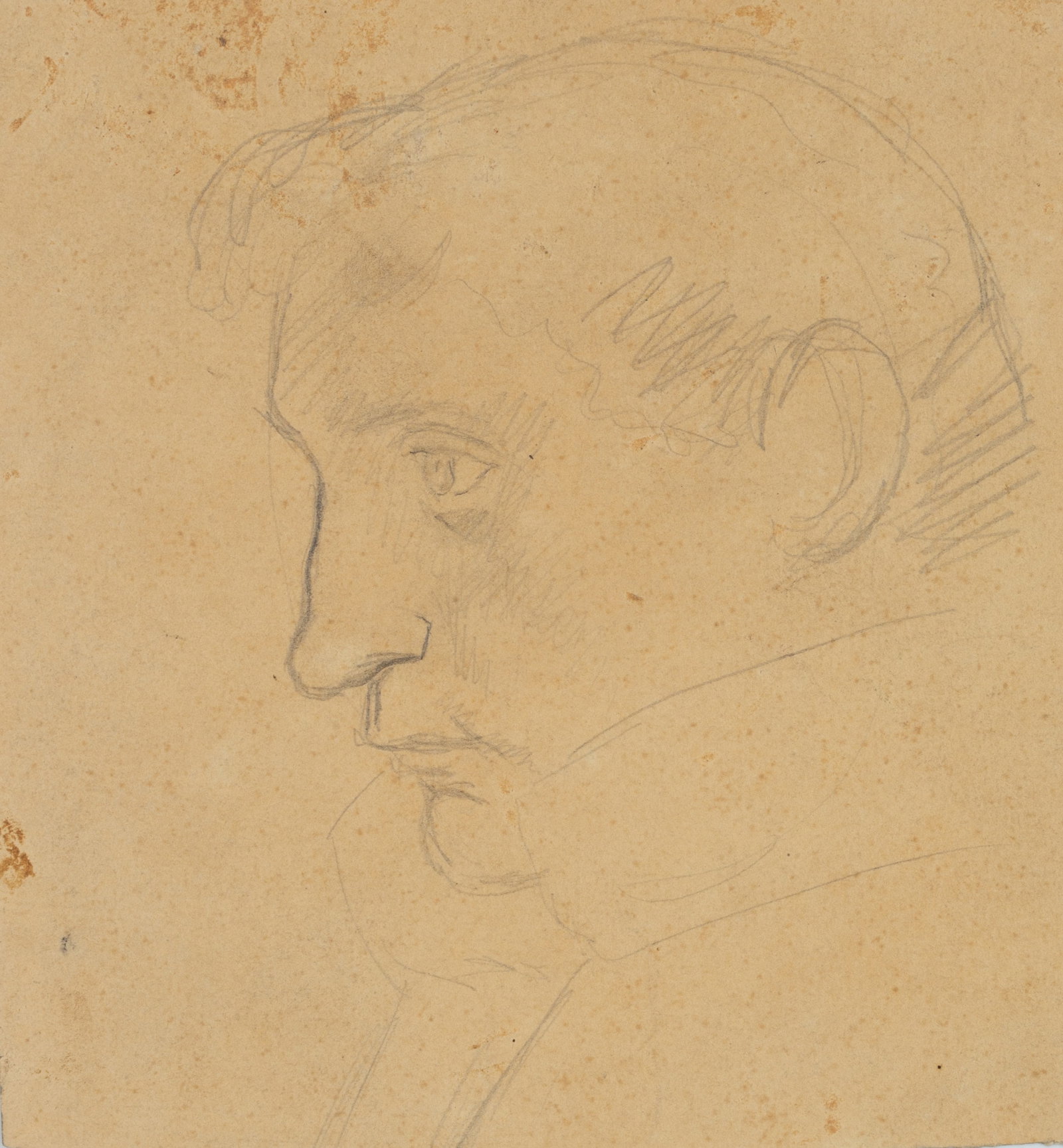 E. GEBHARDT (1838-1925), Study of an Apostle’s Head, around 1890, Pencil (1 of 4)