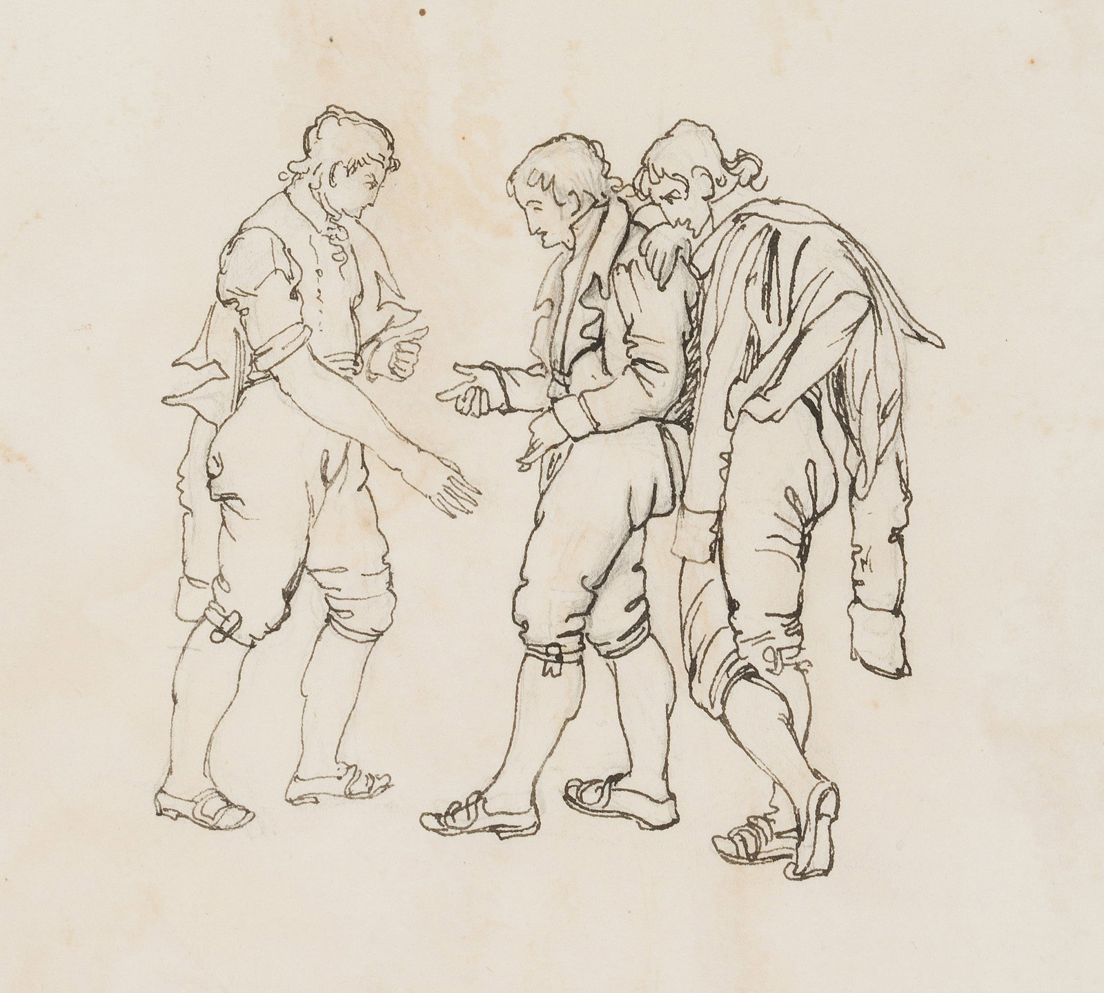 M. NEHER (1798-1876), Portraits, around 1830, Pen drawing (1 of 4)