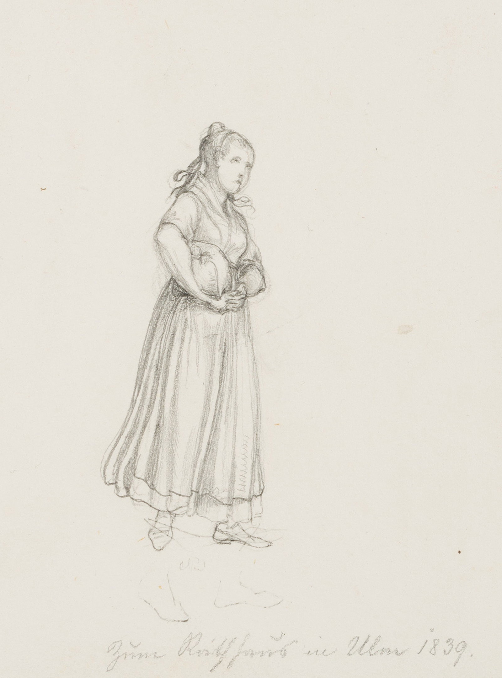 M. NEHER (1798-1876), A design study for Ulm Town Hall, 1839, Pencil (1 of 4)